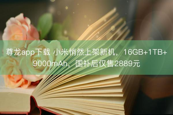 尊龙app下载 小米悄然上架新机，16GB+1TB+9000mAh，国补后仅售2889元