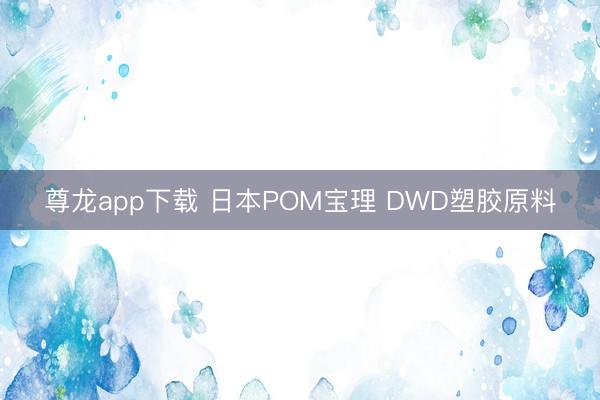 尊龙app下载 日本POM宝理 DWD塑胶原料