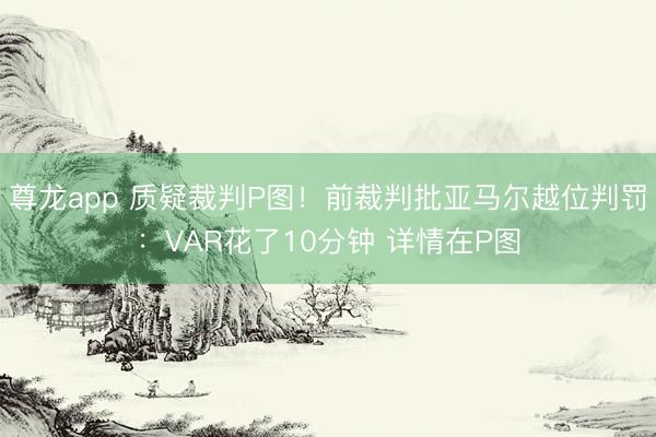 尊龙app 质疑裁判P图！前裁判批亚马尔越位判罚：VAR花了10分钟 详情在P图