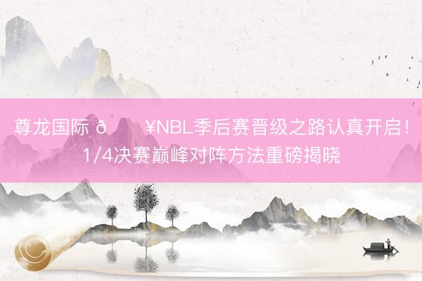 尊龙国际 🔥NBL季后赛晋级之路认真开启！1/4决赛巅峰对阵方法重磅揭晓