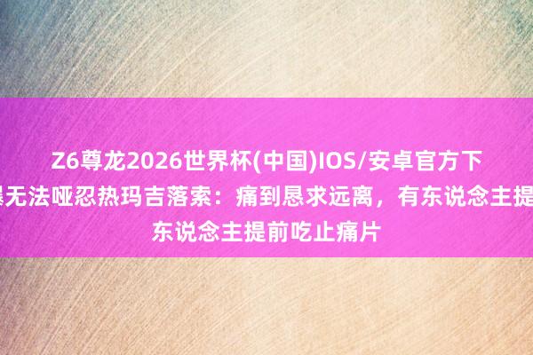 Z6尊龙2026世界杯(中国)IOS/安卓官方下载 朱丹自曝无法哑忍热玛吉落索：痛到恳求远离，有东说念主提前吃止痛片