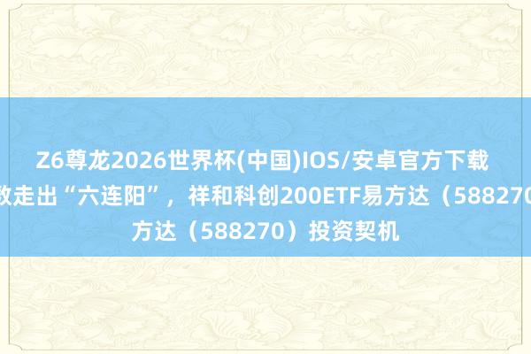 Z6尊龙2026世界杯(中国)IOS/安卓官方下载 科创200指数走出“六连阳”，祥和科创200ETF易方达（588270）投资契机