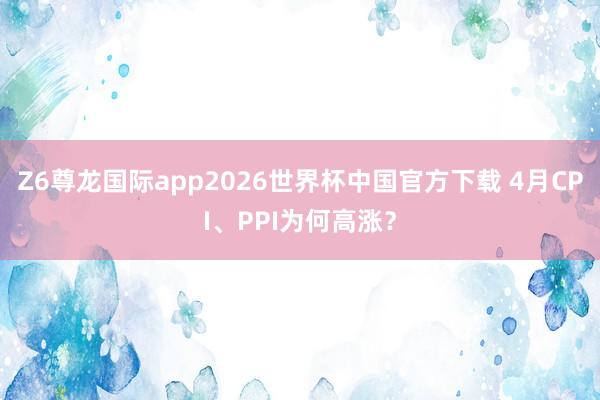 Z6尊龙国际app2026世界杯中国官方下载 4月CPI、PPI为何高涨？