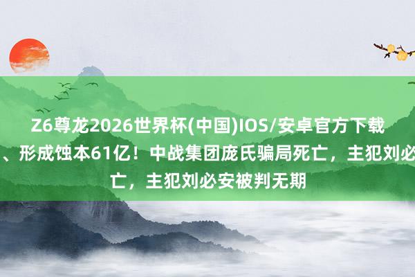 Z6尊龙2026世界杯(中国)IOS/安卓官方下载 涉案314亿、形成蚀本61亿！中战集团庞氏骗局死亡，主犯刘必安被判无期