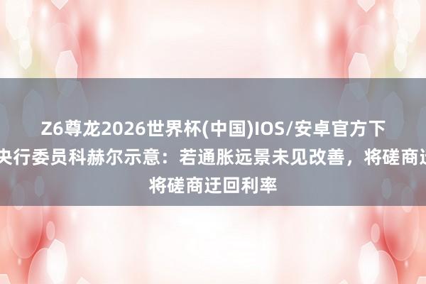 Z6尊龙2026世界杯(中国)IOS/安卓官方下载 欧洲央行委员科赫尔示意：若通胀远景未见改善，将磋商迂回利率