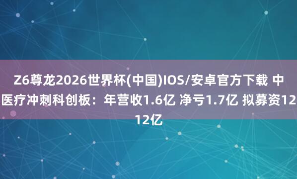 Z6尊龙2026世界杯(中国)IOS/安卓官方下载 中枢医疗冲刺科创板：年营收1.6亿 净亏1.7亿 拟募资12亿