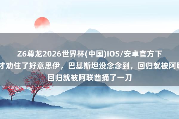 Z6尊龙2026世界杯(中国)IOS/安卓官方下载 好阻隔易才劝住了好意思伊，巴基斯坦没念念到，回归就被阿联酋捅了一刀