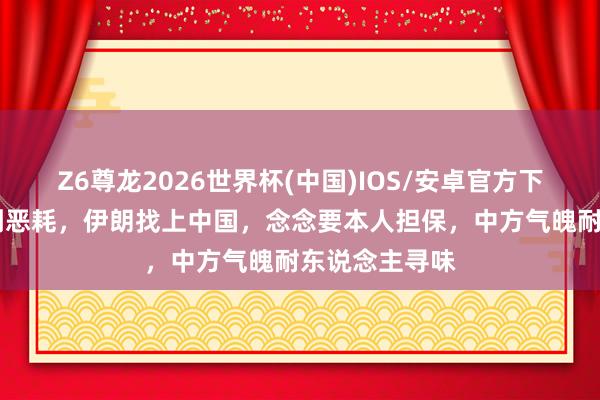Z6尊龙2026世界杯(中国)IOS/安卓官方下载 特朗普收到恶耗，伊朗找上中国，念念要本人担保，中方气魄耐东说念主寻味