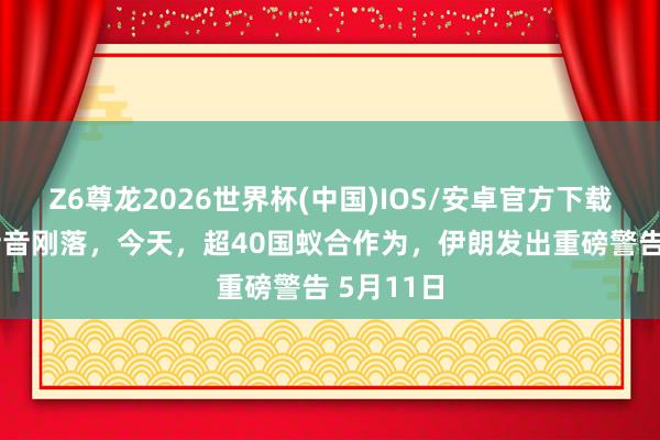 Z6尊龙2026世界杯(中国)IOS/安卓官方下载 特朗普话音刚落，今天，超40国蚁合作为，伊朗发出重磅警告 5月11日