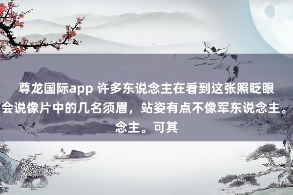 尊龙国际app 许多东说念主在看到这张照眨眼间，会说像片中的几名须眉，站姿有点不像军东说念主。可其