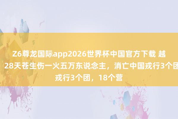 Z6尊龙国际app2026世界杯中国官方下载 越南国防部：28天苍生伤一火五万东说念主，消亡中国戎行3个团，18个营
