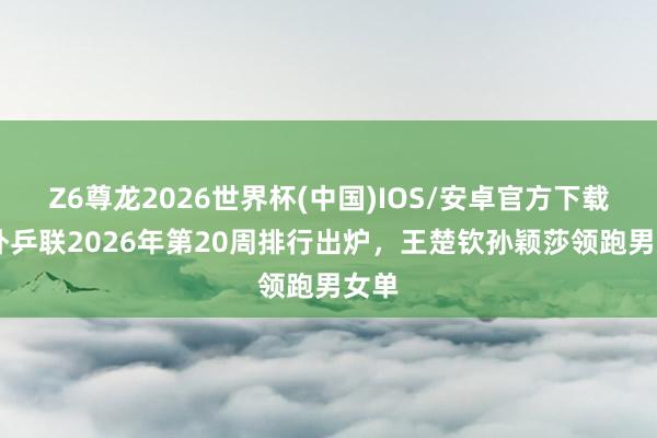 Z6尊龙2026世界杯(中国)IOS/安卓官方下载 国外乒联2026年第20周排行出炉，王楚钦孙颖莎领跑男女单