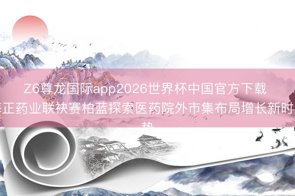 Z6尊龙国际app2026世界杯中国官方下载 海正药业联袂赛柏蓝探索医药院外市集布局增长新时势
