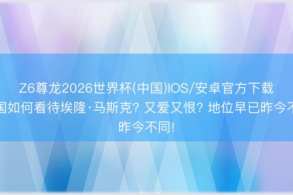 Z6尊龙2026世界杯(中国)IOS/安卓官方下载 中国如何看待埃隆·马斯克? 又爱又恨? 地位早已昨今不同!