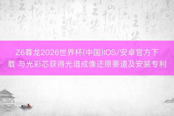 Z6尊龙2026世界杯(中国)IOS/安卓官方下载 与光彩芯获得光谱成像还原要道及安装专利