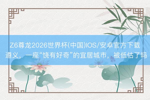 Z6尊龙2026世界杯(中国)IOS/安卓官方下载 遵义，一座“饶有好奇”的宜居城市，被低估了吗