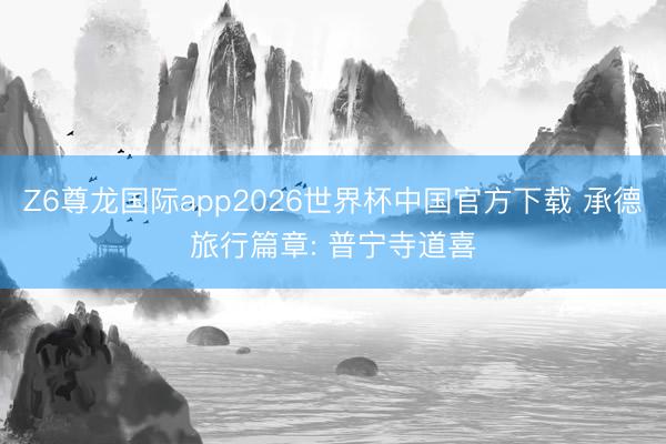 Z6尊龙国际app2026世界杯中国官方下载 承德旅行篇章: 普宁寺道喜