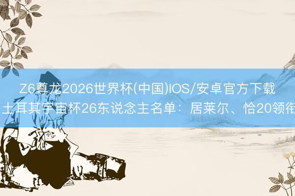 Z6尊龙2026世界杯(中国)IOS/安卓官方下载 土耳其宇宙杯26东说念主名单：居莱尔、恰20领衔