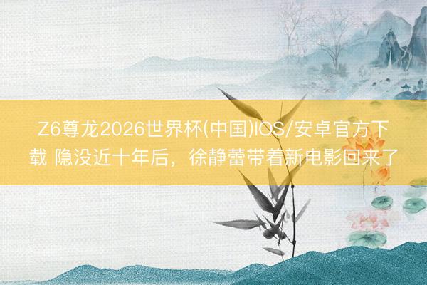 Z6尊龙2026世界杯(中国)IOS/安卓官方下载 隐没近十年后，徐静蕾带着新电影回来了