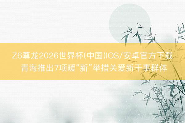 Z6尊龙2026世界杯(中国)IOS/安卓官方下载 青海推出7项暖“新”举措关爱新干事群体