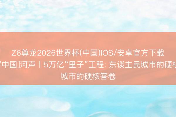 Z6尊龙2026世界杯(中国)IOS/安卓官方下载 [好评中国]河声丨5万亿“里子”工程: 东谈主民城市的硬核答卷